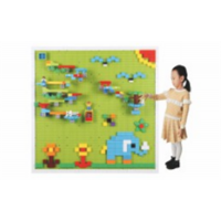 幼儿园室内外游乐设施益智积木系列乐高墙面轨道系列