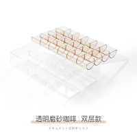 首饰耳环收纳盒塑料发夹耳钉饰品展示简约便携透明防尘耳夹