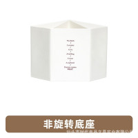 简约笔筒直销办公室桌面收纳盒大容量创意化妆桶非旋转款