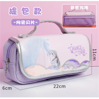 中小学生儿童笔袋冰雪奇缘卡通油画大容量女文具