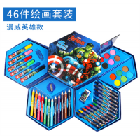 漫威儿童绘画水彩笔彩铅蜡笔水粉礼盒 学生礼品礼物幼儿园美术用品