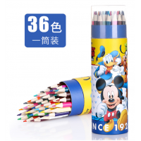 迪士尼油性彩铅套装儿童彩色铅笔小学生36色涂鸦素描填色绘画笔幼儿园专用