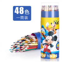 米老鼠油性彩铅套装儿童彩色铅笔小学生48色涂鸦素描填色绘画笔