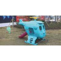 幼儿园室内外游乐设施塑料玩具系列直升机滑梯