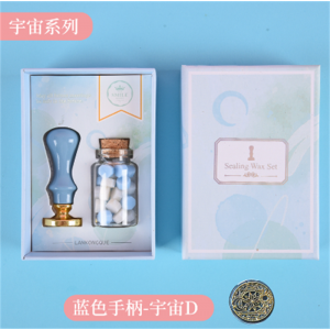 唯美梦幻图案精致创意礼品迷你马克龙火漆印章套装迷你印章手柄图1