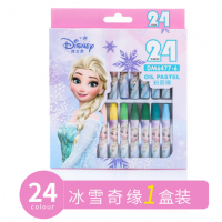 冰雪奇缘24色油画棒幼儿园儿童绘画涂鸦棒卡通动漫宝宝彩绘油画棒