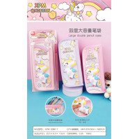 流行铅笔盒文具盒网红高颜值简约可爱双层收纳包笔袋大容量儿童小学生初中新款