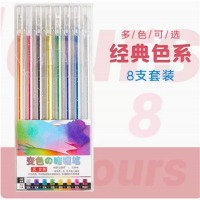 彩色闪光笔啫喱发光亮晶晶流沙银光变色手账标记做笔记水彩笔荧光