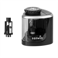 tenwin电动卷笔刀创意小学生文具半自动削笔器刨笔机 电池款8005
