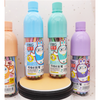 新款韩版儿童文具可洗水彩笔创意漂流瓶24色水彩笔套装儿童画笔