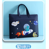 星际航行手提袋批发大容量双层补习袋学生拎书袋文件袋