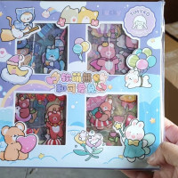 幼儿园卡通可爱手帐贴纸礼盒装咕卡贴画素材ins风贴纸