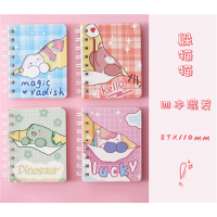 卡通创意侧翻开窗线圈本小学生便携口袋记事本迷你笔记本A7小本子