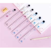 直尺创意可爱半透明尺子小学生专用画图测量文具奖品批发