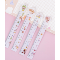 可爱女孩系列直尺创意可爱半透明尺子小学生专用画图测量文具奖品