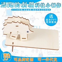 逃跑的刺猬益智拼装玩具科学实验套装儿童玩具科技小制作
