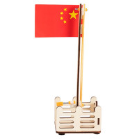 科技小制作DIY国旗升降台 儿童手工模型升旗台 STEM益智科教玩具