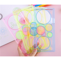 创意百变万花尺魔幻尺子直尺万能小学生手抄报画画绘画镂空模板