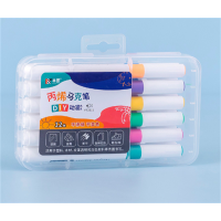 12色丙烯马克笔批发儿童防水速干涂鸦彩笔小学生可水洗马克笔套装