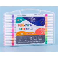 48色丙烯马克笔批发儿童防水速干涂鸦彩笔小学生可水洗马克笔