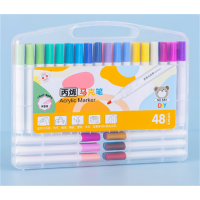 48色丙烯马克笔批发儿童防水速干涂鸦彩笔可水洗高颜值画笔