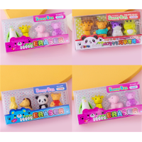 动物系列小学生创意橡皮可拆卸盒装儿童卡通橡皮高颜值