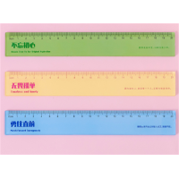 励志系列直尺批发20cm加厚刻度尺小学生塑料尺子开学季文具批发