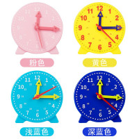 钟表模型10cm三针联动非联动小学教具
