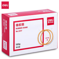 得力3217橡胶圈黄办公用品橡皮筋财务牛皮筋橡胶圈