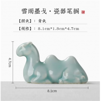 书法国画小巧个性创意动物陶瓷笔搁猫咪笔托可爱学生成人文房四宝