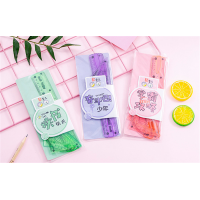 创意软套尺批发小学生专用软尺套尺卡通尺子四件套直尺三角尺量角