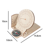 科普古代计时器科技小制作diy赤道日晷 手工拼装太阳钟儿童玩具