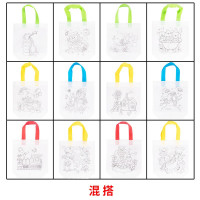 diy手绘环保袋儿童绘画涂鸦无纺布袋双面图案玩家收纳袋美术材料