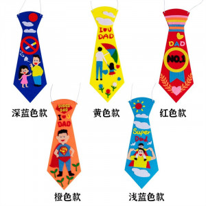 幼儿园儿童手工制作父亲节礼物DIY不织布领带 儿童创意手工玩具图1