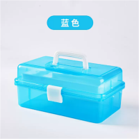 多功能美术国画手提工具箱小学生儿童用品收纳盒塑料画画工具箱画箱