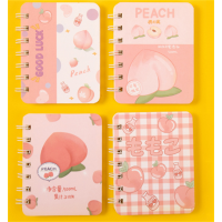 蜜桃果汁卡通便携笔记本学生小本子记事本儿童日记本书写本可爱粉色小本子