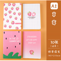 草莓系列卡通创意学生文具课堂笔记本记事本日记本A5车线本高颜值办公本
