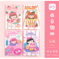 粉色动漫卡通A5车线本学生课堂笔记本36张记事本学生文具本子高颜值