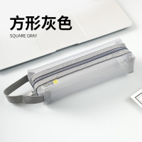 网纱笔袋简约大容量铅笔袋初高中学生透明考试专用收 纳文具袋