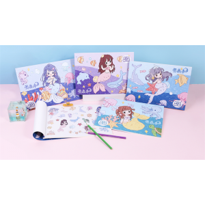 幼儿园涂色小学生创意网红爆款专用画图本一年级空白美术绘画