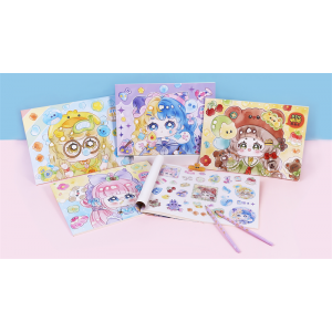涂色幼儿园儿童小学生用高颜值精致卡通画图本空白美术绘画