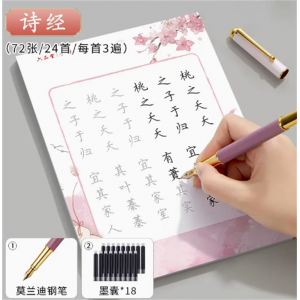 漂亮钢笔古诗词练高中硬笔书法练习字帖楷书字帖簪花小楷临摹字体