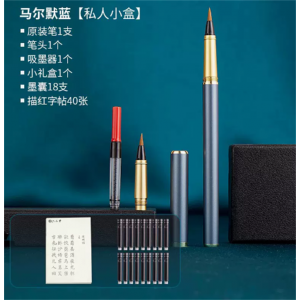 钢笔式毛笔纯科学毛笔便携墨囊式秀丽笔可加墨自带墨水软笔式书法笔