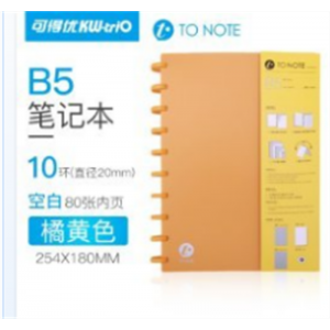 26孔笔记本小方格t型孔活页本替芯B5蘑菇扣网格TO NOTE可拆卸20孔B5可拆卸