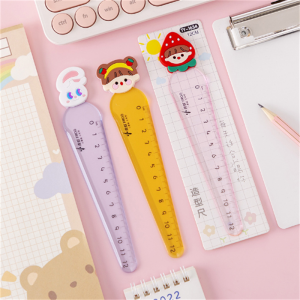 透明直尺可爱卡通造型学生文具用品亚克力尺子学生奖品绘画尺批发