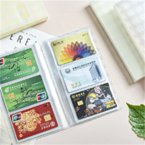 小清新名片册卡通格子纹PP多功能防水120卡位名片夹游戏集卡册