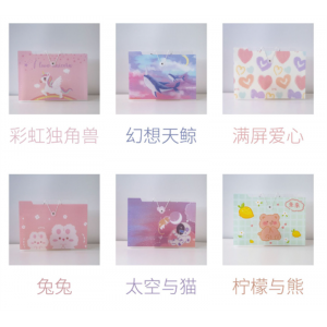 办公a4档案夹文具风琴包多功能塑料试卷册多层分类 卡通文件夹5格