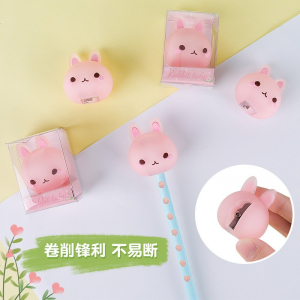 小学生奖品手动卷笔刀儿童玩具立体pvc硅胶削转笔刀