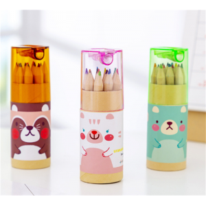 可爱卡通小熊彩色铅笔学生奖品木质素描彩色笔幼儿园礼品