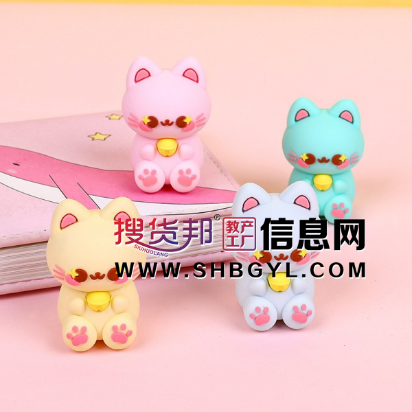 可爱小猫硅胶卷笔刀便携迷你可爱削笔器铅笔削笔图3